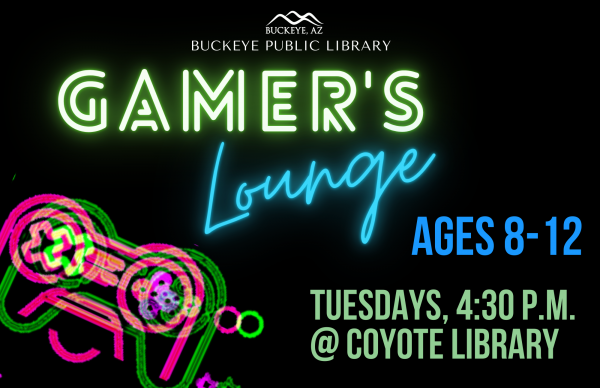 Image for event: Gamer's Lounge Ages 8-12